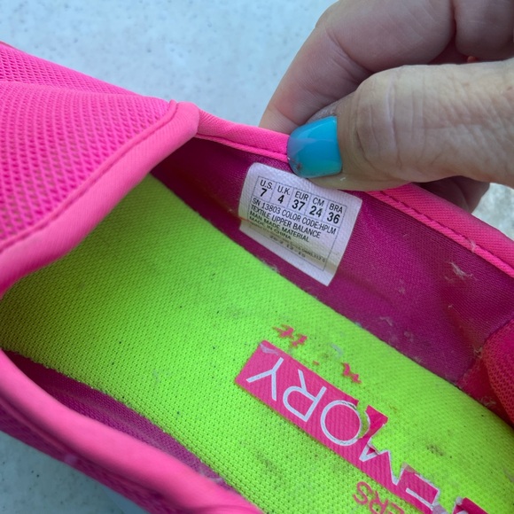 Skechers Neon Pink Slip-On Sneakers - Picture 5 of 6